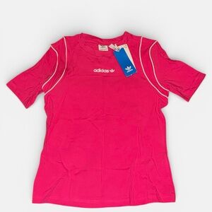 Adidas Originals Magenta Pink Piping Tee Size Medium